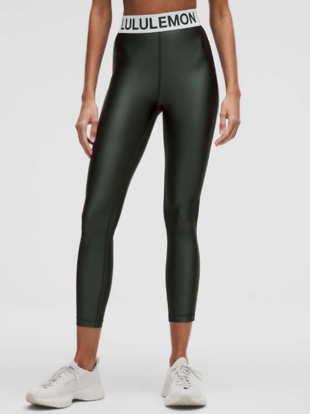 NWT Lululemon High-Rise Satin Shine Leggings in Rainforest Green